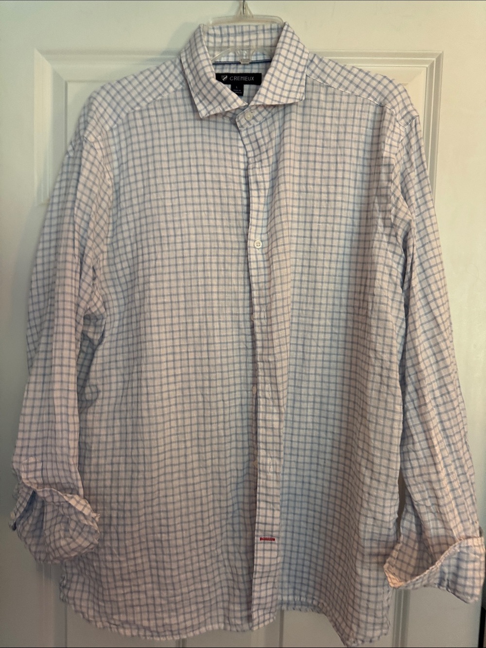 Daniel Cremieux Men's Light Blue Plaid Button-Down Shirt